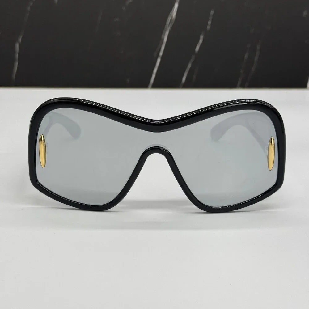 NEW LOEWE LW40131I 01C, SILVER BLACK UNISEX SUNGLASSES LOEWE